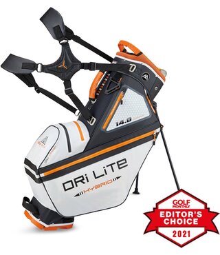 Big Max Dri Lite Hybrid Tour Stand Bag wit/zwart/oranje