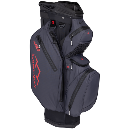 Sun Mountain Sun Mountain H2NO Staff Cartbag black/steel/red