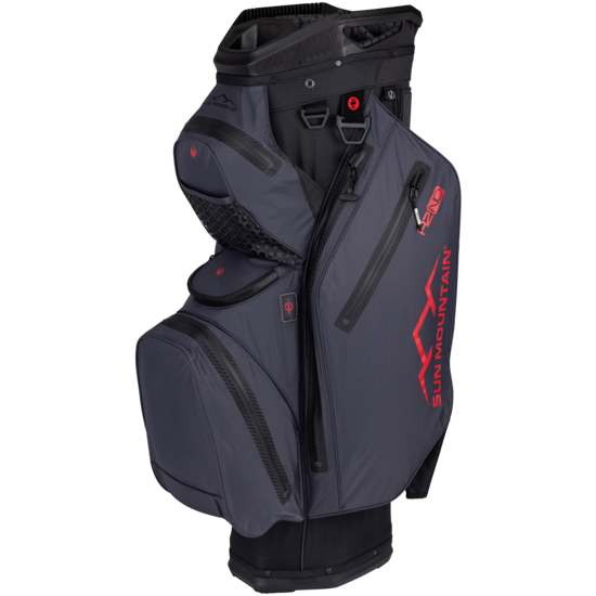 Sun Mountain Sun Mountain H2NO Staff Cartbag black/steel/red