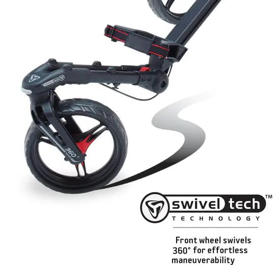 BagBoy BagBoy TriSwivel II golftrolley zwart/rood