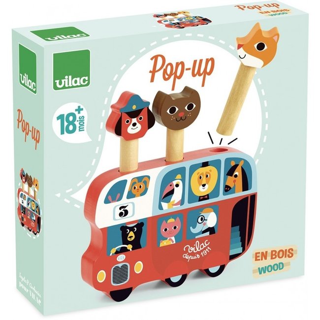 Vilac Pop-up Bus Spiel Holz 7751