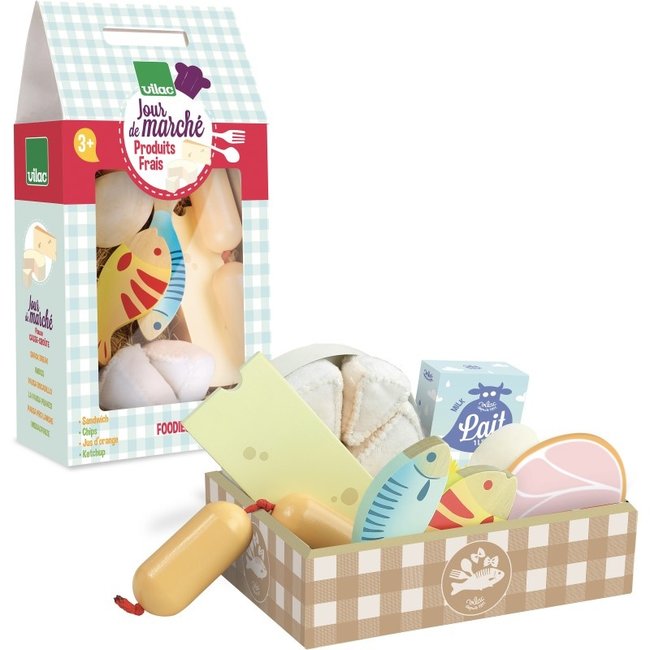 Vilac Fish meat and cheese in a crate 8104