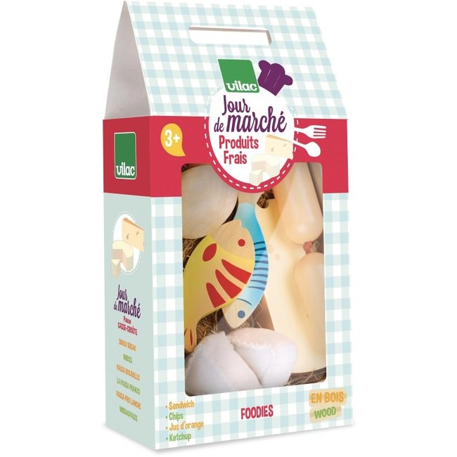 Vilac Fish meat and cheese in a crate 8104