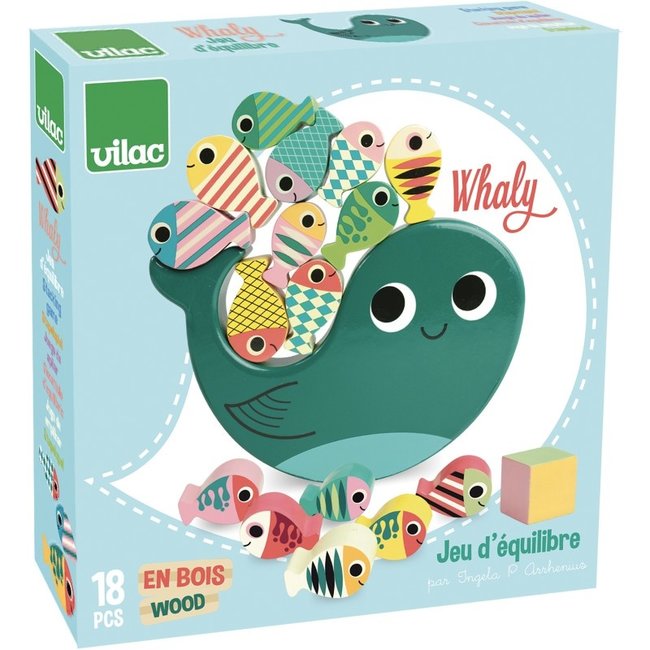 Vilac Stack game whale wood 7716