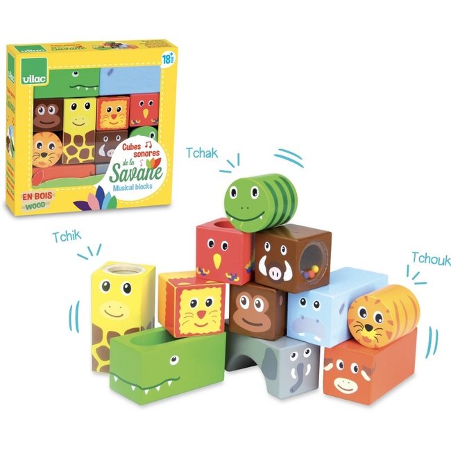 Vilac Musical blocks savannah wood 2101