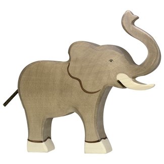 Holztiger Olifant slurf omhoog 80148 18 cm