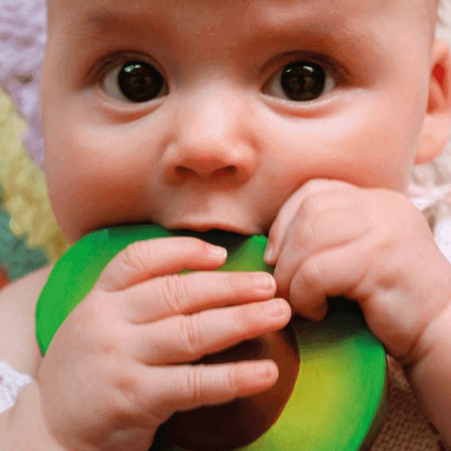 Oli & Carol Avocado teething and bath toy