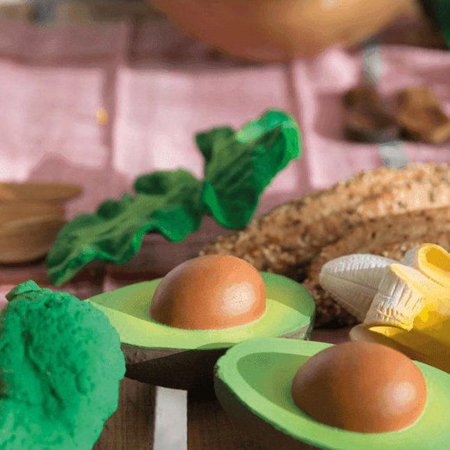 Oli & Carol Avocado teething and bath toy
