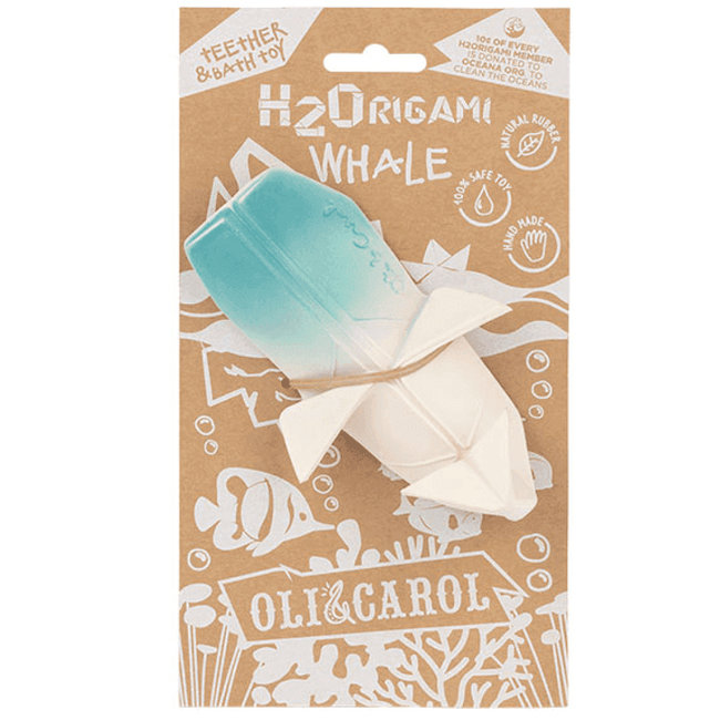 Oli & Carol Wal H2 Origami Bad und Beißspielzeug Wal
