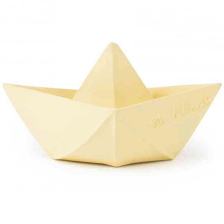 Oli & Carol Origami boat vanilla teething and bath toy