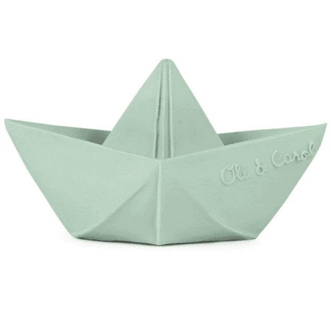 Oli & Carol Origami boat mint teething and bath toy