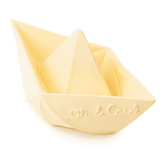 Oli & Carol Origami Boot Vanille Bad und Beißspielzeug