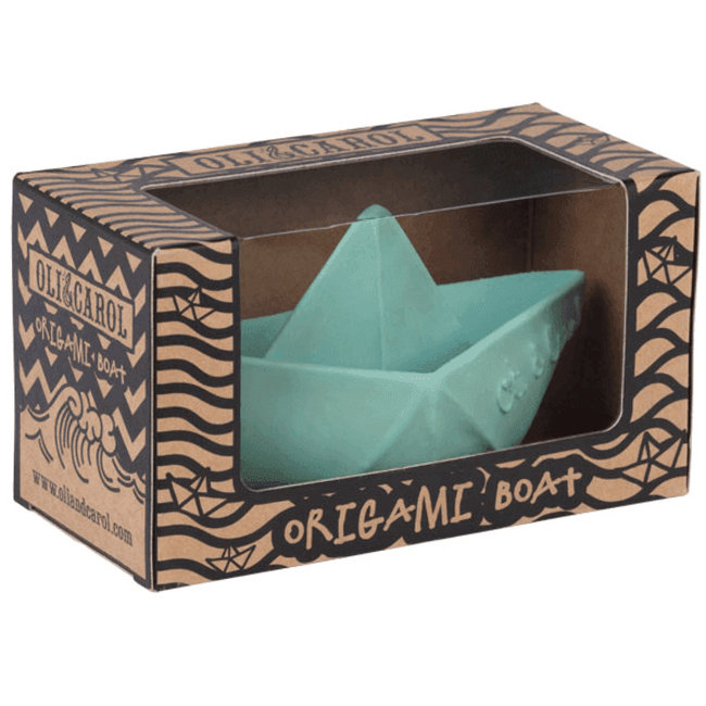 Oli & Carol Origami Boot Minze Bad und Beißspielzeug