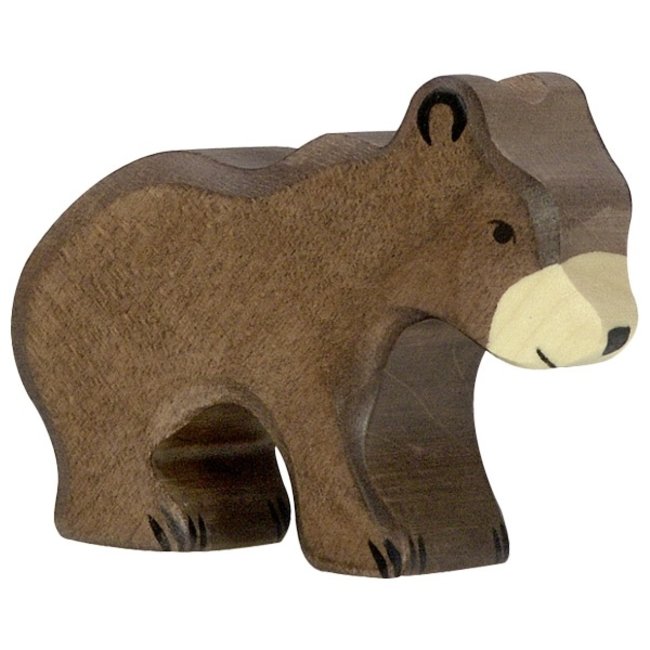 Holztiger Brown Bear small wood 80185 8,5 cm