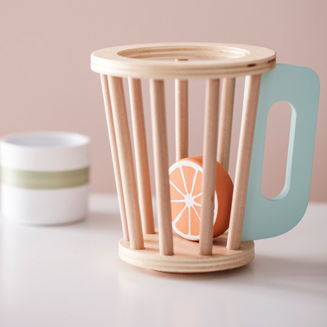 Kids Concept Houten blender met fruit Bistro wit 1000414