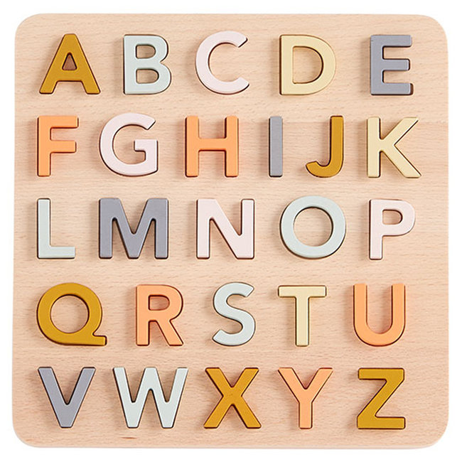 Mart Leeds Piket Kids Concept houten alfabet puzzel 1000164 - Rocket Toys