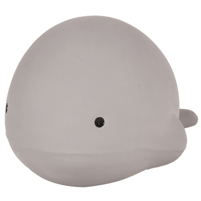 Tikiri Whale bath toy and rattle grey