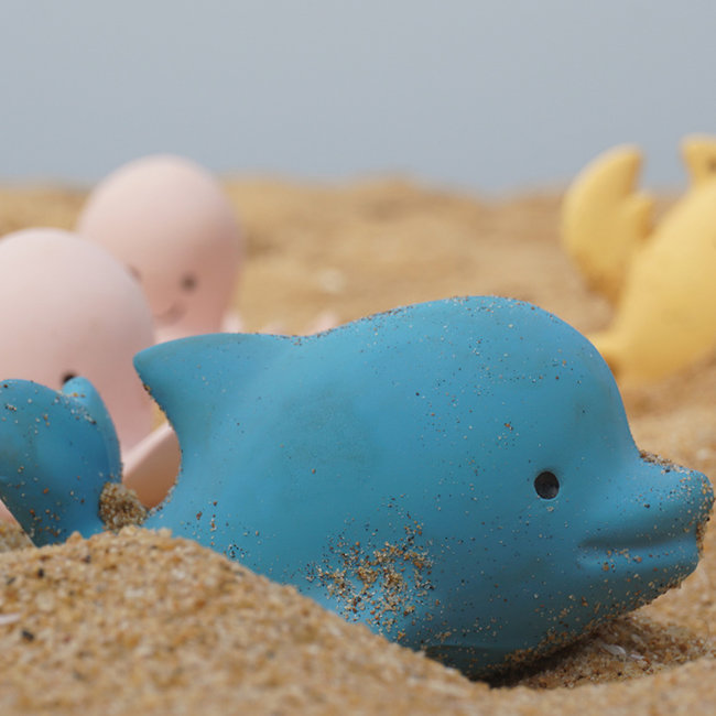 Tikiri Dolphin bath toy and rattle blue