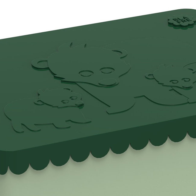 Blafre Lunch box green with compartments