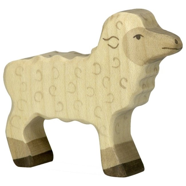 Holztiger Lamb beige wood 80076 7 cm