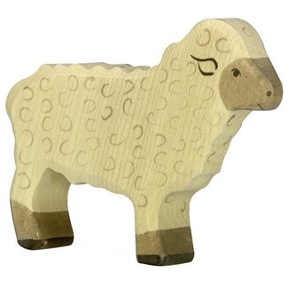 Holztiger Schaap beige 80073 11 cm