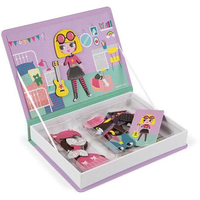 Janod Magneetboek verkleedfeest meisjes 46 stuks
