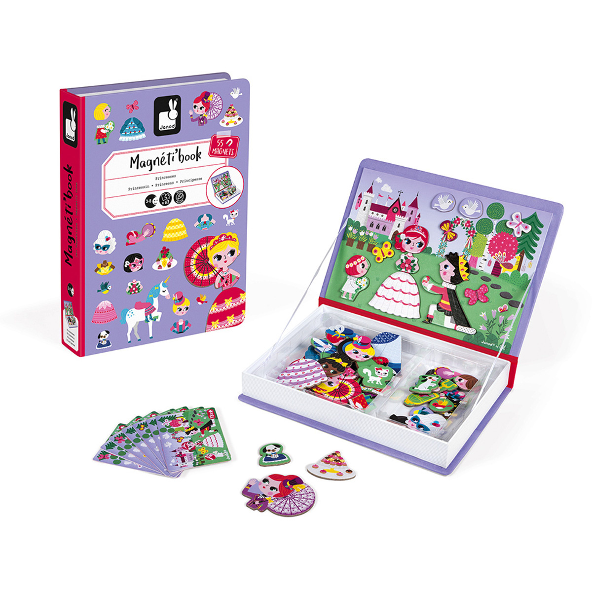 Janod Magneti'Book Princesses 55 Pieces | Magnetic toys for kids