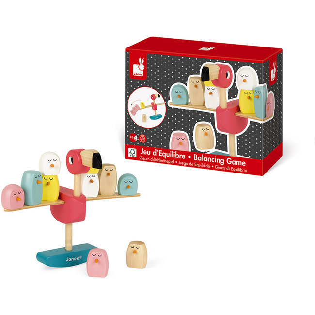Janod Balancing game flamingo wood