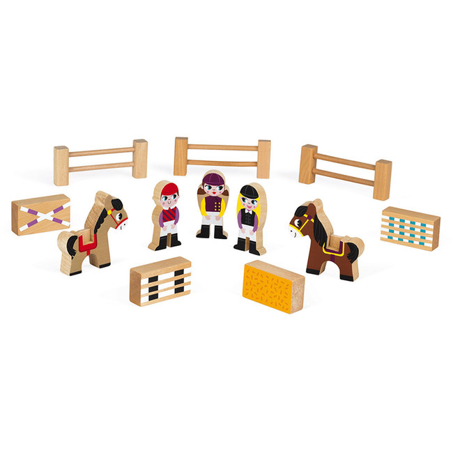 Janod Pony Club Mini Story Holz 12 Teile
