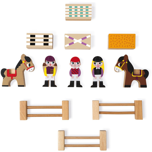 Janod Riding School Mini Story wood 12 pieces