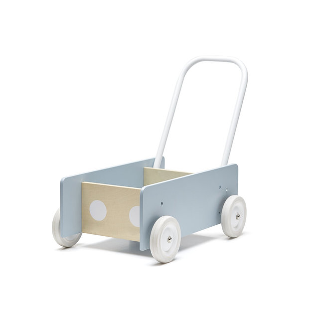 Kids Concept Loopwagen hout  blauw-grijs