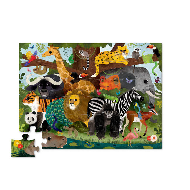 Crocodile Creek Puzzels Vloerpuzzel Jungle Friends 36 stukjes 3 jaar+