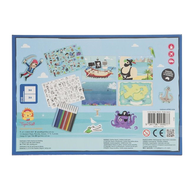 Tiger Tribe Sticker Welt Piraten Bastelset