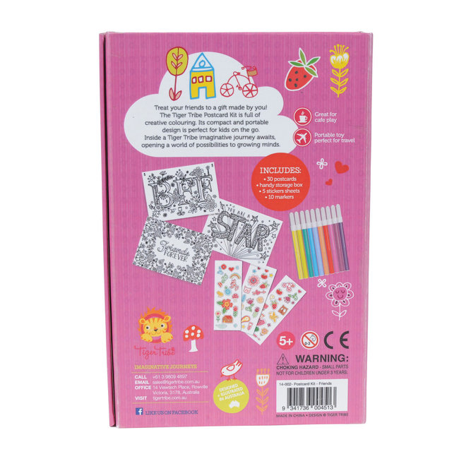 Tiger Tribe Postcard kit friends