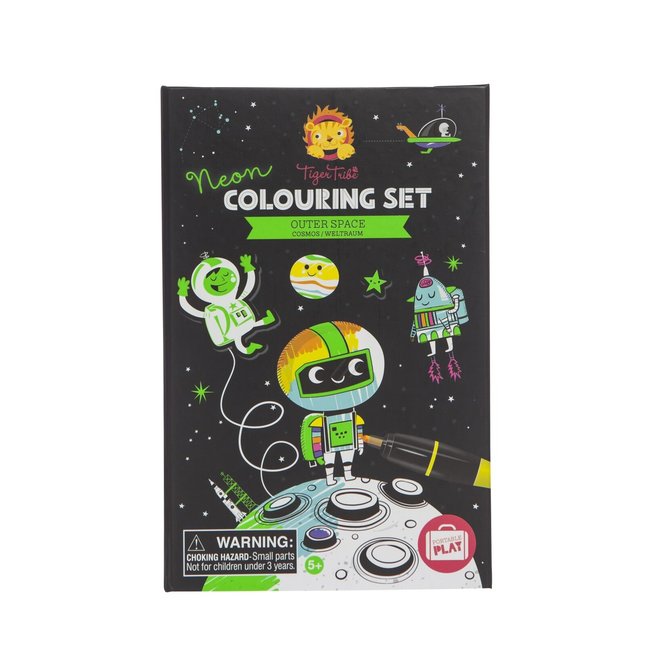 Tiger Tribe Neon Colouring set Outer Space
