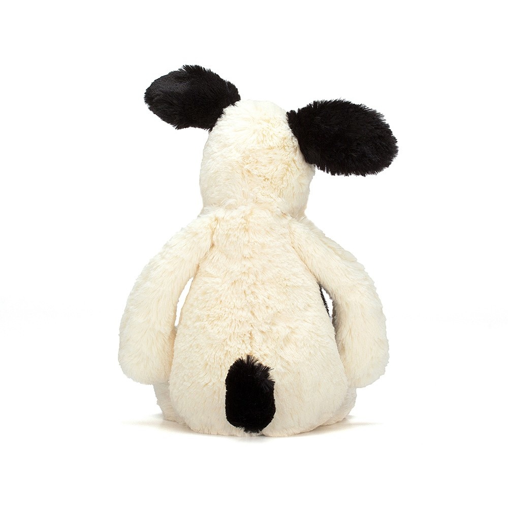 Jellycat Bashful Puppy Black-white Medium 31 cm - Rocket Toys