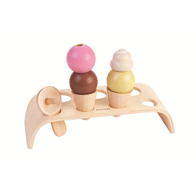 PlanToys Eiscreme Set Holz 3486