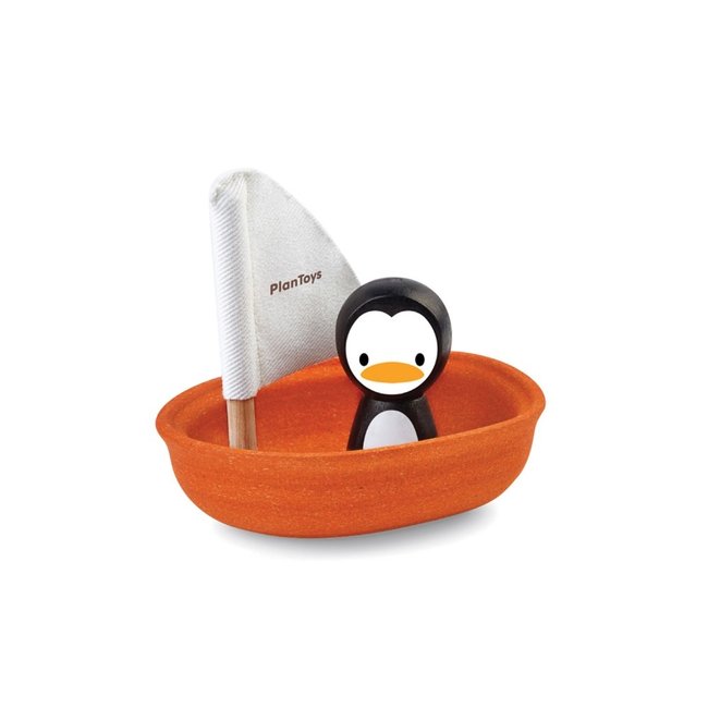 PlanToys Zeilboot Met Pinguin Voor In bad 5711