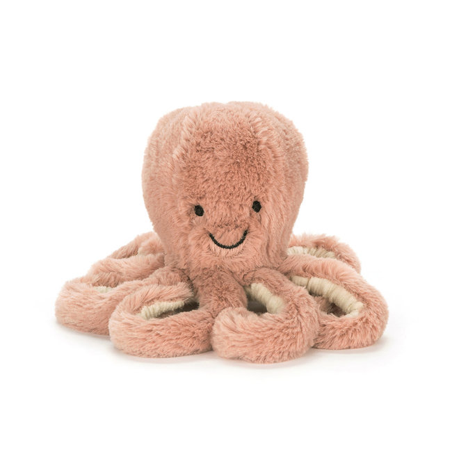 Jellycat Octopus Odell Soft Toy Pink Baby 14 cm