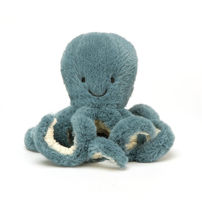 Jellycat Octopus Storm Knuffel Blauw Baby 14 cm
