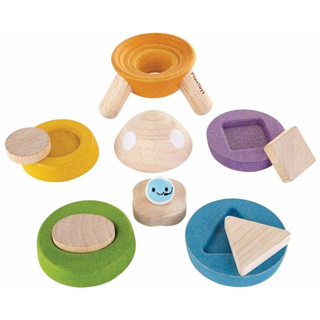 PlanToys Stapeltoren Raket Hout 5694