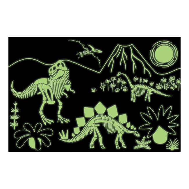 Mudpuppy Glow in the dark puzzel dinosaurus 100 st.
