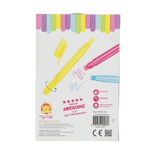 Tiger Tribe Neon Gel Crayons 5 pc.