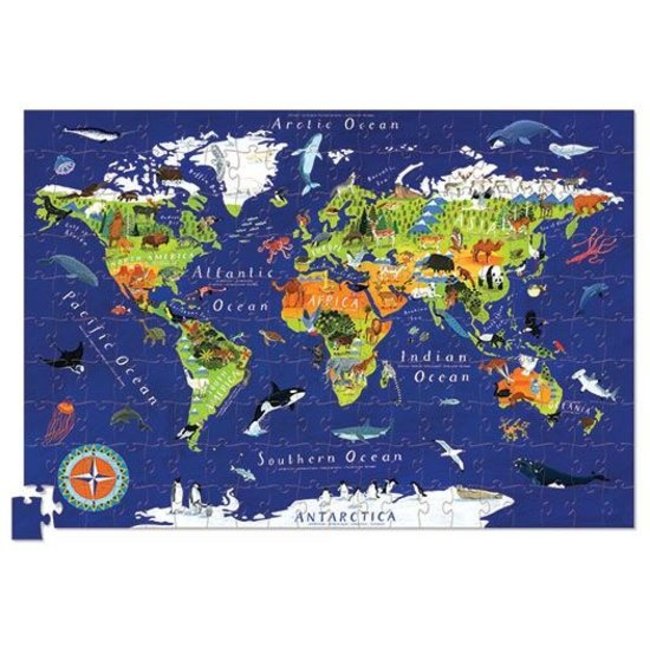 Crocodile Creek Puzzels Puzzle & Poster World 200 pc. 6 years+