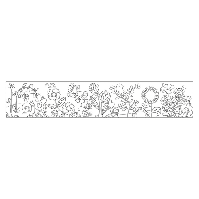Mudpuppy Mini Coloring Roll Flower Garden