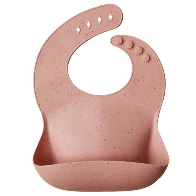 Mushie Silicone Bib Terrazzo Peach