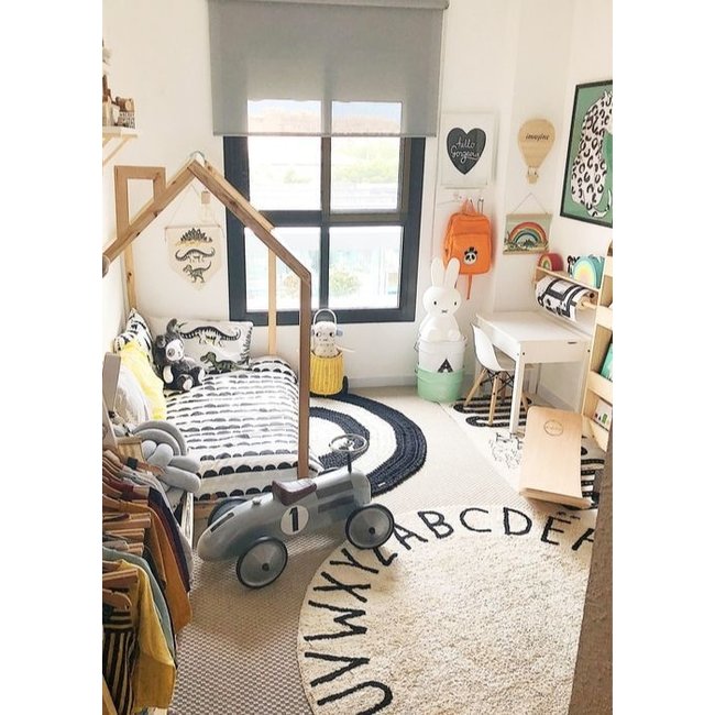 Lorena Canals Round Rug ABC Beige Ø 150 cm