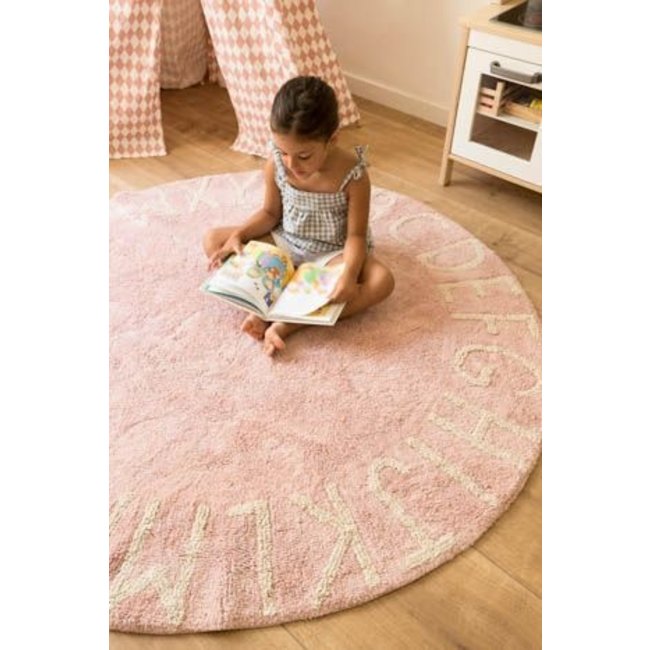 Lorena Canals Round Rug ABC Pink Ø 150 cm