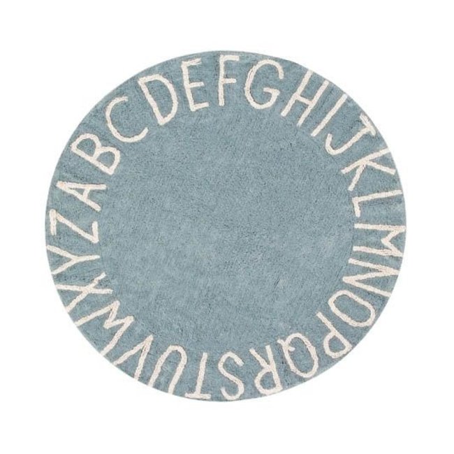 Lorena Canals Round Rug ABC Blue