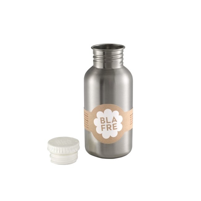 Blafre Trinkflasche 500 ml Weiß aus Edelstahl